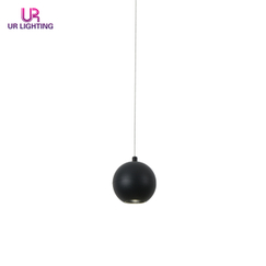 Dining Room Sandy Black Magnetic Track Spherical Pendant Light 6W A024