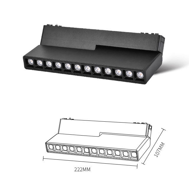 D110 Foldable Linear Ultra-thin Magnetic Track Grille Light 