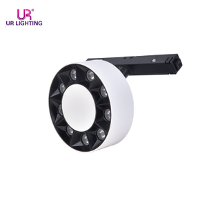 Circular Shape White And Black Grille Magnetic Track Light 9W C242