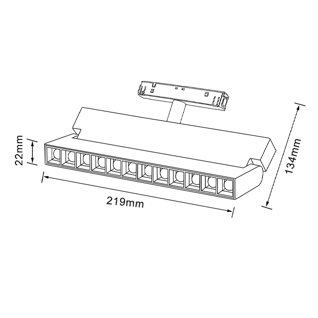 A107 CY Foldable Steerable Linear Magnetic Track Light Spotlight