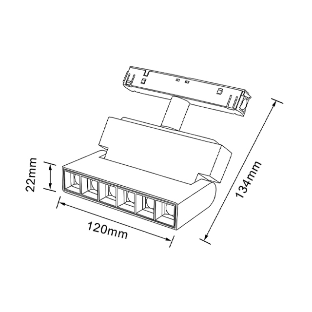 A107 CY Foldable Steerable Linear Magnetic Track Light Spotlight