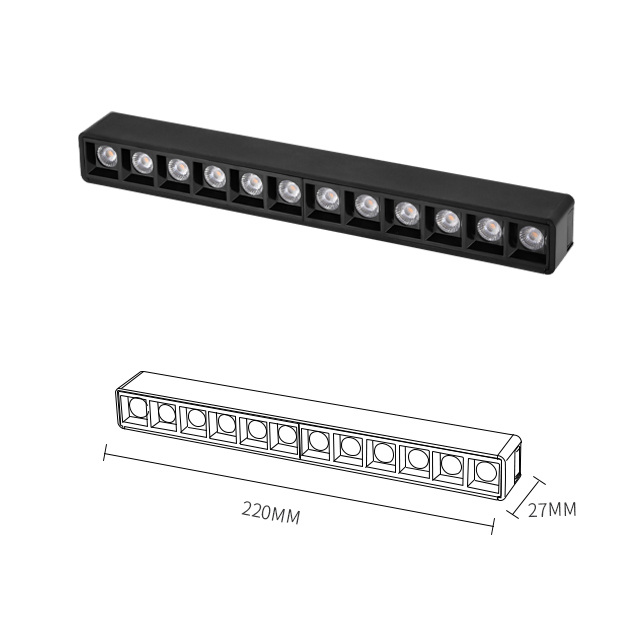 D078 Linear Ultra-thin Magnetic Track Grille Light 