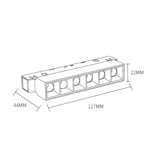 linear magnetic track spot light A005-CX-6