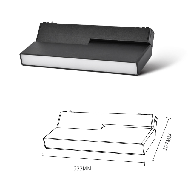 D109 Foldable Linear Ultra-thin Magnetic Track Flood Light 