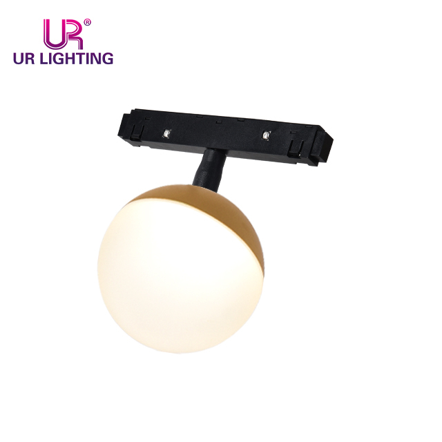 Spherical Acrylic Black Magnetic Track Light 10W C214