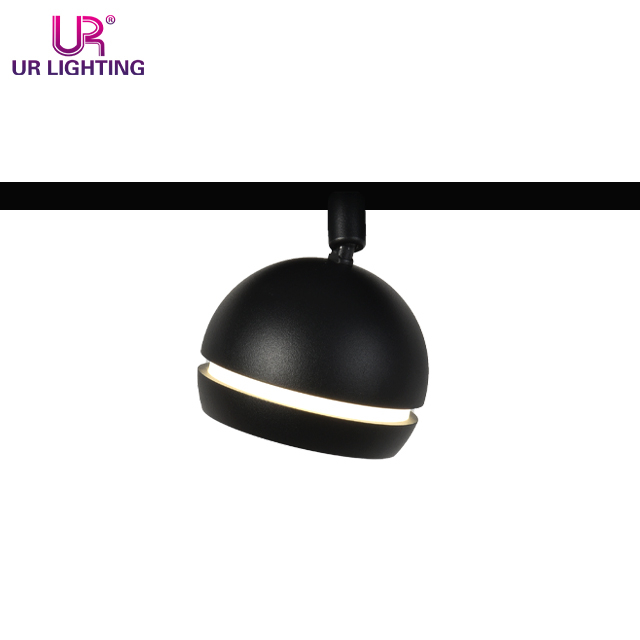 Indoor Modern Half Ball Black Magnetic Track Down Light 9W C002