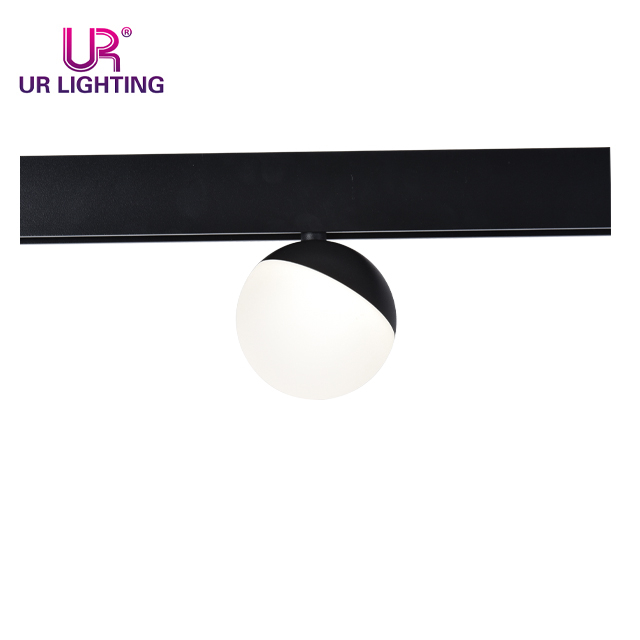 Spherical Acrylic Black Magnetic Track Light 10W C214