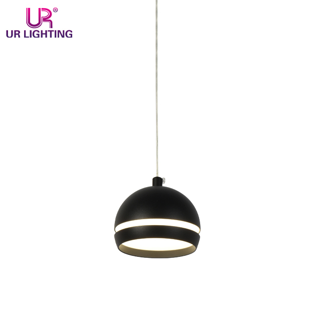 Display Room Modern Half Ball Black Magnetic Track Pendant Light 12W C002