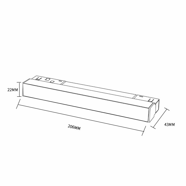 linear magnetic track light A004-CX-6W-X