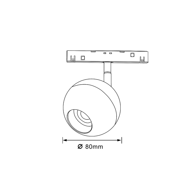 A024 Spherical Magnetic Track Light Spot Light