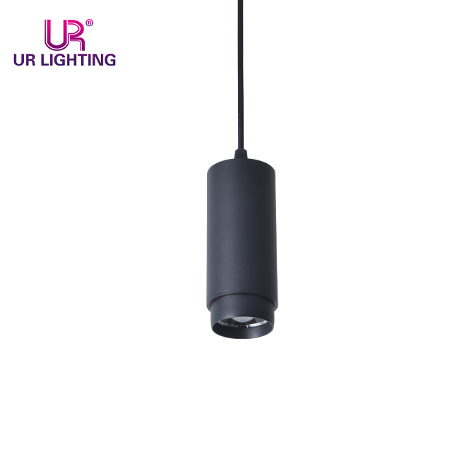 Adjustable Angle Bedroom Black Magnetic Track Pendant Light 7W A046