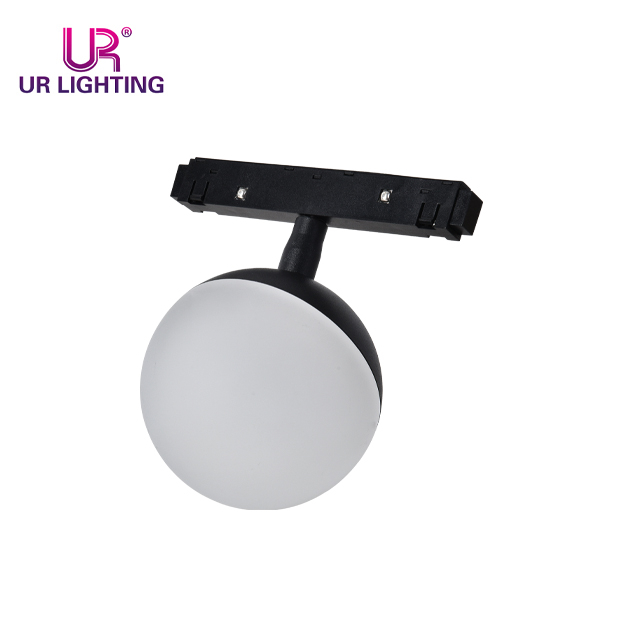 Spherical Acrylic Black Magnetic Track Light 10W C214