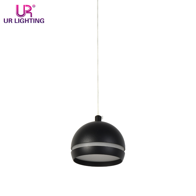 Display Room Modern Half Ball Black Magnetic Track Pendant Light 12W C002