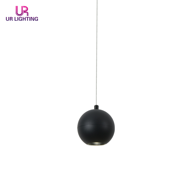 Corridor Black Magnetic Track Spherical Pendant Light 12W A024