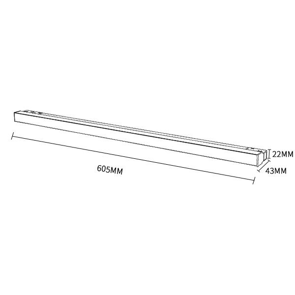 linear magnetic track light A004-CX-20W-X