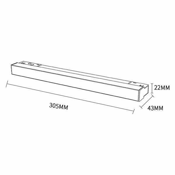 linear magnetic track light A004-CX-10W-X